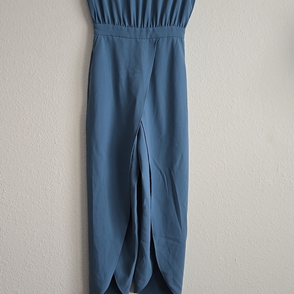 Rare Reiss Florence Short Sleeve Tailored Jumpsuit Teal Blue Fancy Formal - Picture 4 of 14